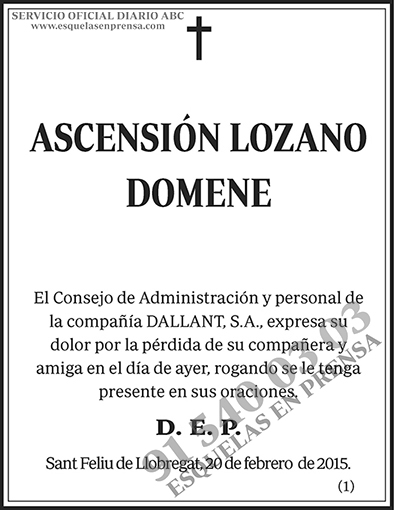 Ascensión Lozano Domene